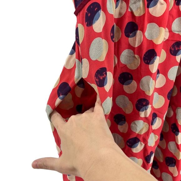 Anthropologie | Red Polka Dot Midi Dress - Picture 10 of 12